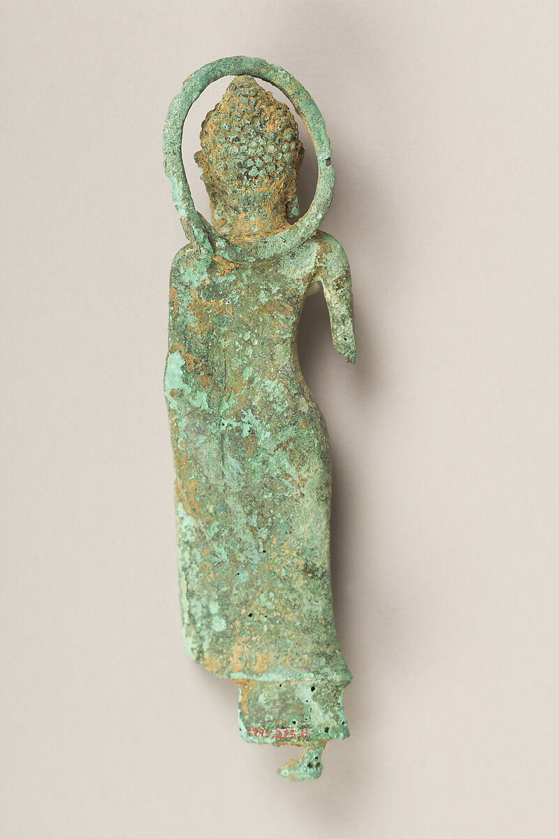 Fragment of a Standing Buddha, Bronze, Indonesia (Kalimantan)