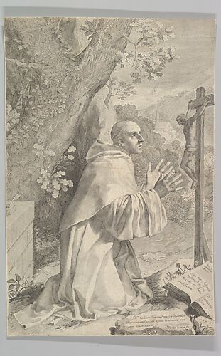 St. Bernard Kneeling Before a Crucifix