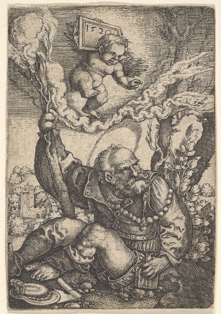 St. Christopher, Barthel Beham (German, Nuremberg ca. 1502–1540 Italy), Engraving; second of two states 