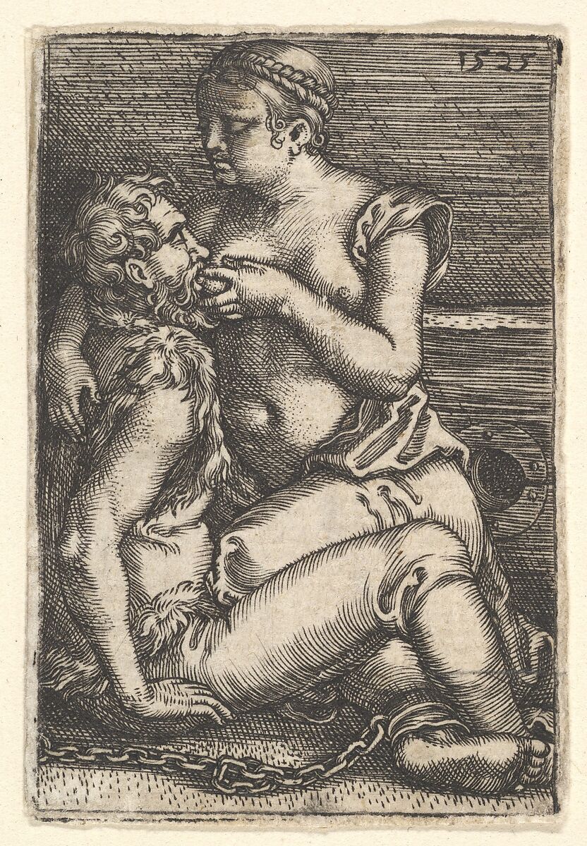 Cimon and Pero, Barthel Beham (German, Nuremberg ca. 1502–1540 Italy), Engraving 