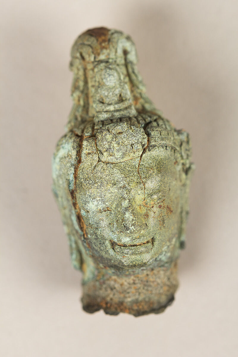 Fragment of a Head of Avalokiteshvara, Bronze, Indonesia (Kalimantan) 