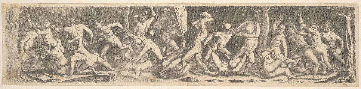 Battle for the Banner (copy), Barthel Beham (German, Nuremberg ca. 1502–1540 Italy), Engraving 