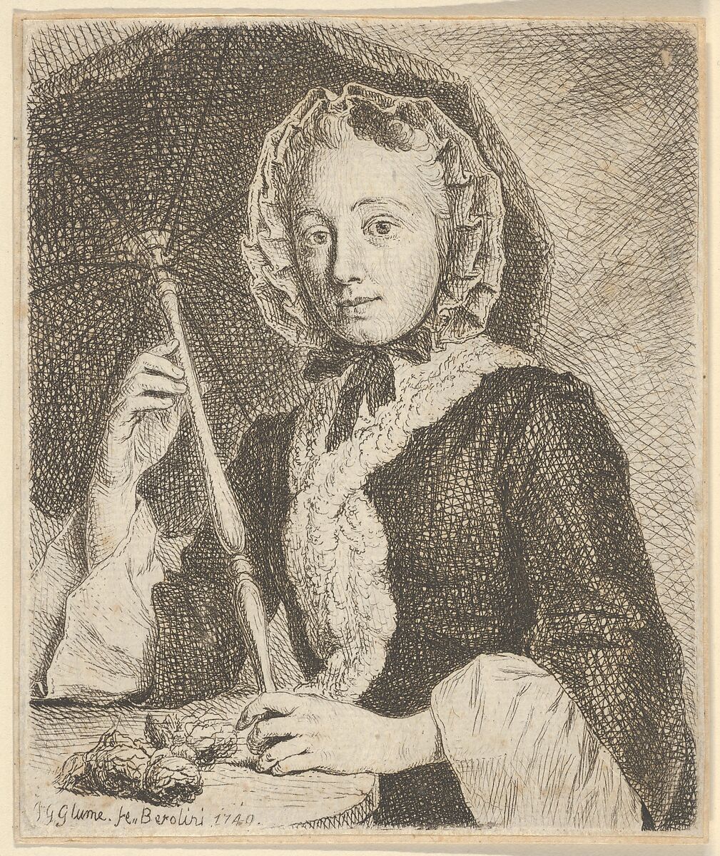 The Artist's Sister-in-Law, Johann Gottlieb Glume (German, Berlin 1711–1778 Berlin), Etching 