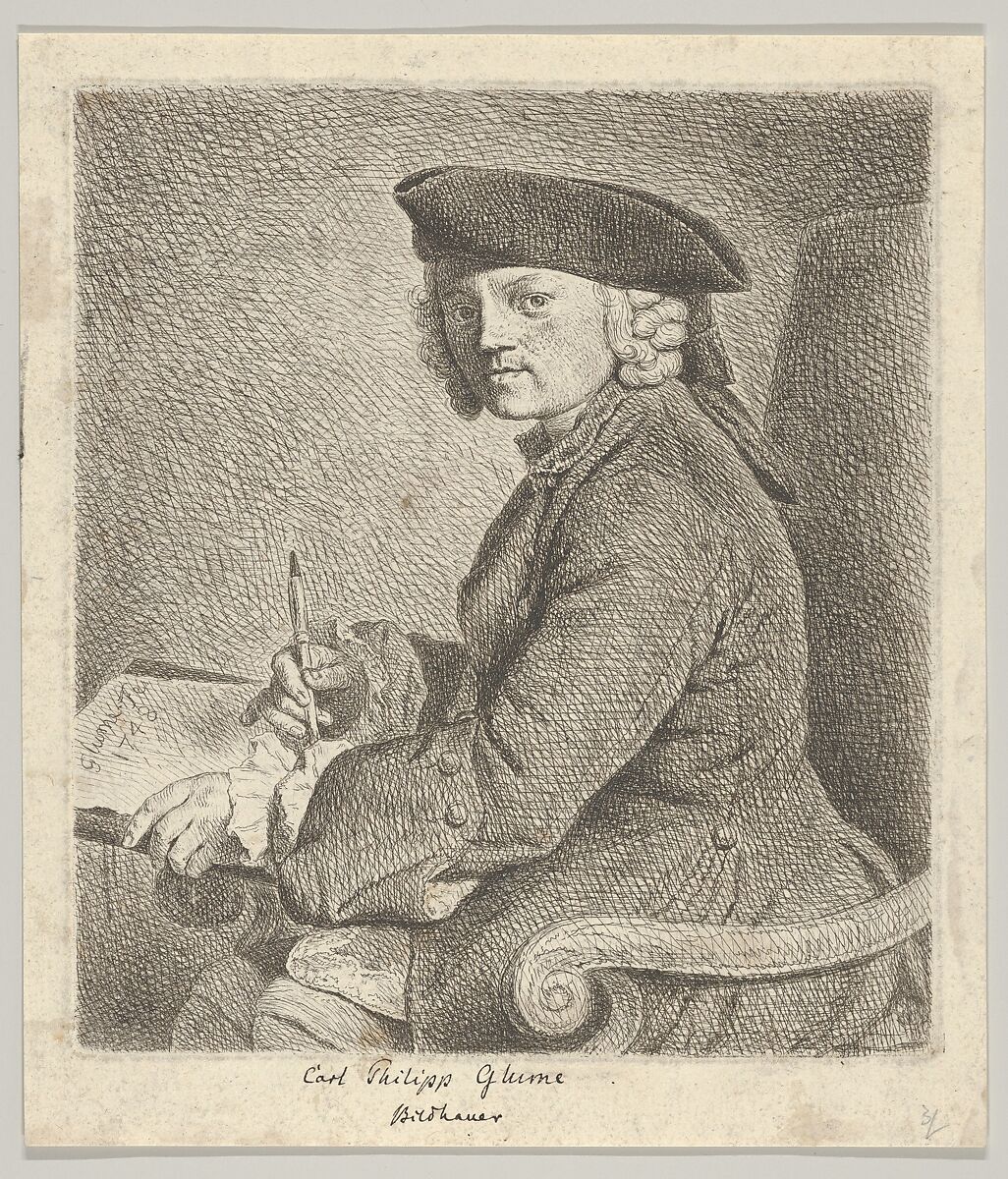 Carl Philipp Glume, the Artist's Brother, Johann Gottlieb Glume (German, Berlin 1711–1778 Berlin), Etching 