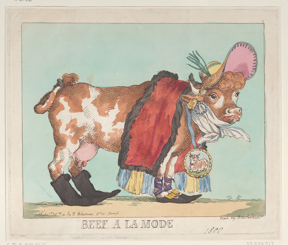 Beef à la Mode, Thomas Rowlandson (British, London 1757–1827 London), Hand-colored etching 