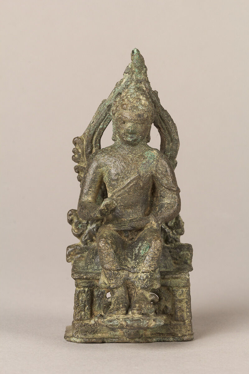 Fragment of a Seated Buddha, Bronze, Indonesia (Kalimantan) 