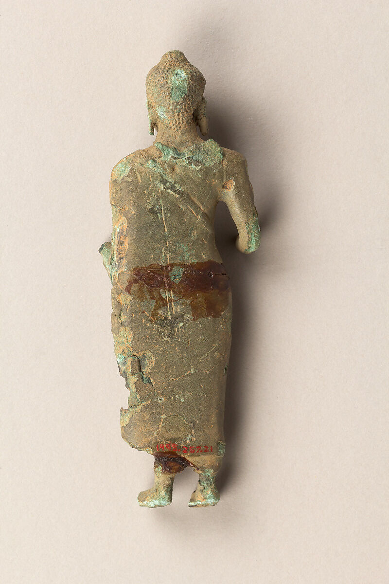 Fragment of a Standing Buddha, Bronze, Indonesia (Kalimantan)