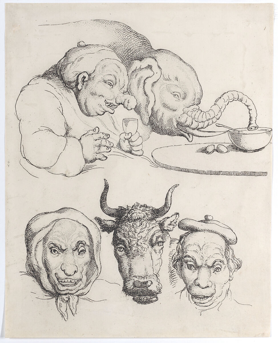 Comparative Anatomy, Thomas Rowlandson (British, London 1757–1827 London), Etching