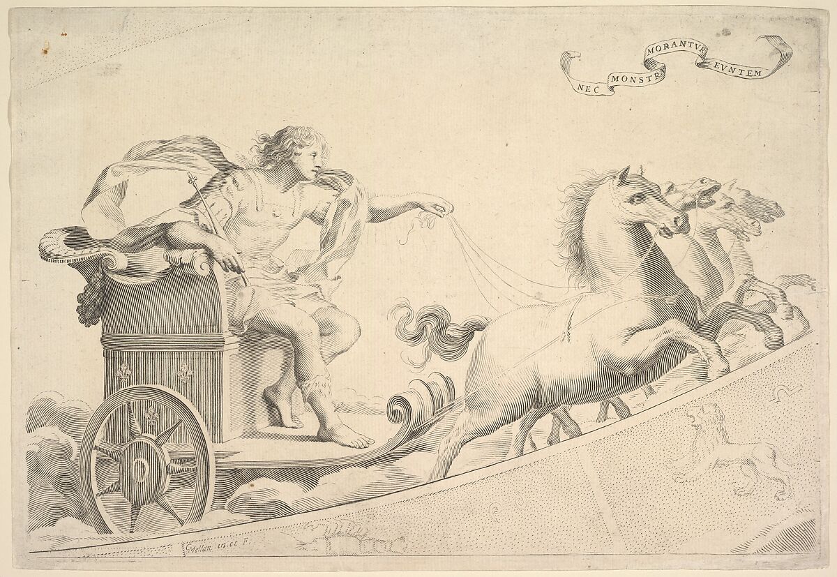 Allegory in Honor of Louis XIV, Claude Mellan (French, Abbeville 1598–1688 Paris), Engraving; second state of three (BN) 
