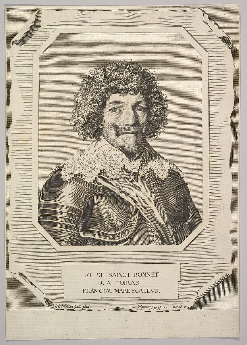 Jean de Saint-Bonnet, marquis de Toiras, Pierre Daret (French, Paris ca. 1604–1675 Dax), Engraving; copy 