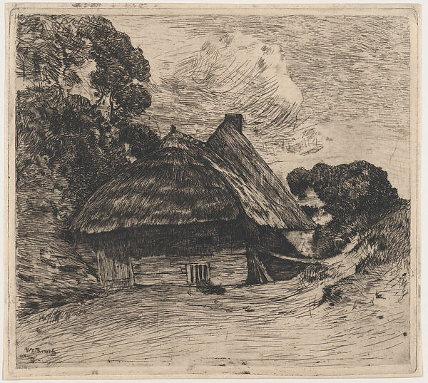 Old Cottage, Willem de Zwart (Dutch, The Hague 1862–1931 The Hague), Etching and drypoint 