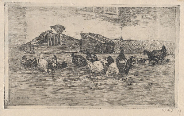 Chickens and Coops, Willem de Zwart (Dutch, The Hague 1862–1931 The Hague), Etching 
