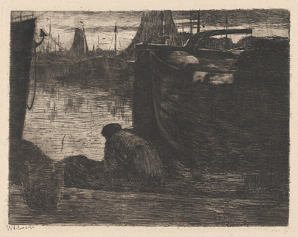 Dock Scene, Willem de Zwart (Dutch, The Hague 1862–1931 The Hague), Etching, drypoint, and plate tone 