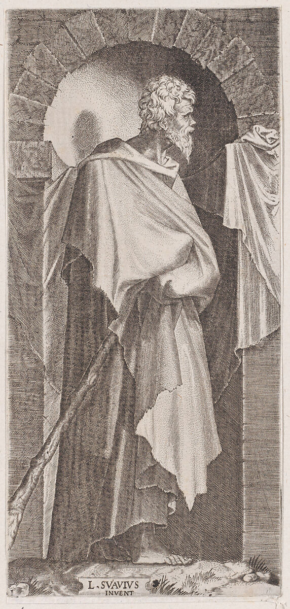 St. James Minor, from "Christ, the Twelve Apostles and St. Paul", Lambert Suavius (Netherlandish, ca. 1510–by 1576), Engraving; second state 