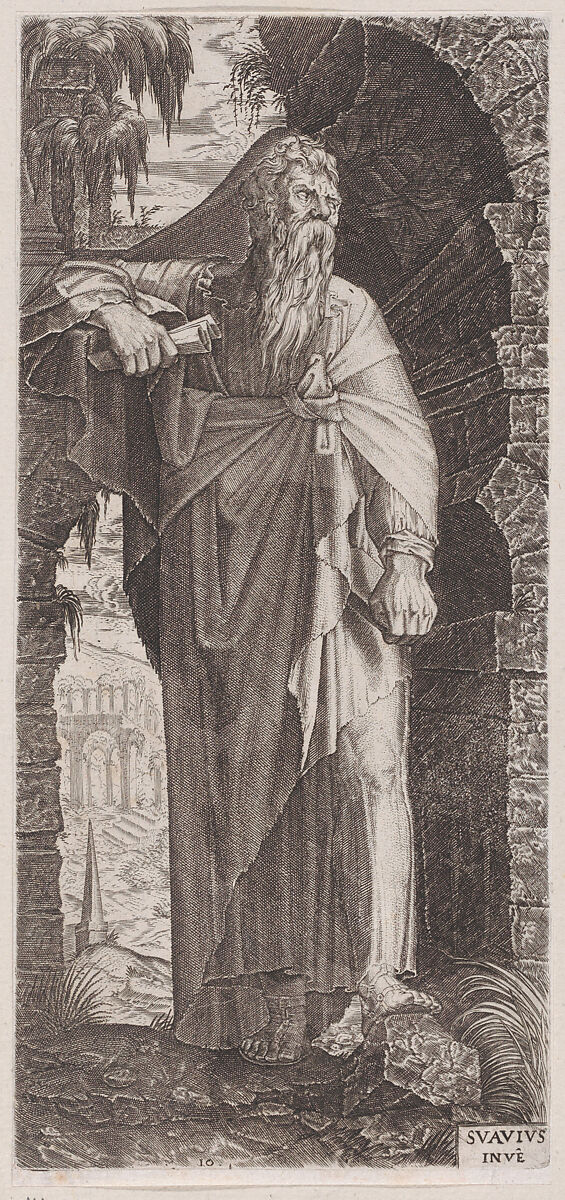 St. Paul, from "Christ, the Twelve Apostles and St. Paul", Lambert Suavius (Netherlandish, ca. 1510–by 1576), Engraving 