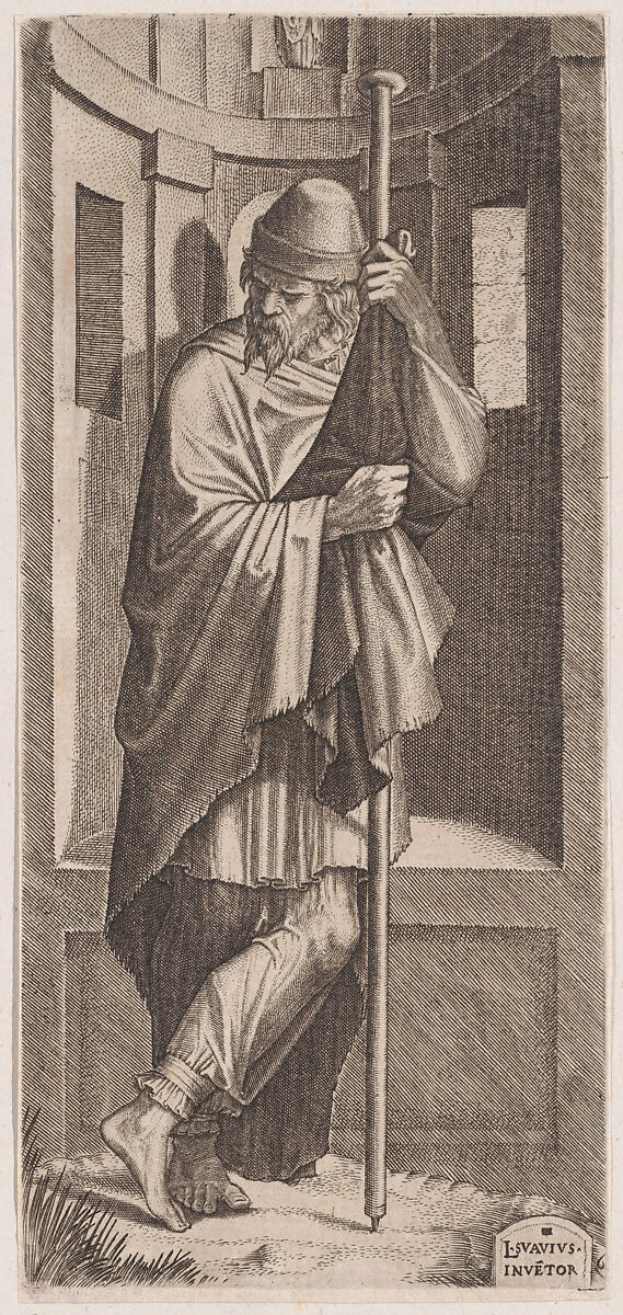 St. James Major, from "Christ, the Twelve Apostles and St. Paul", Lambert Suavius (Netherlandish, ca. 1510–by 1576), Engraving; second state of three 