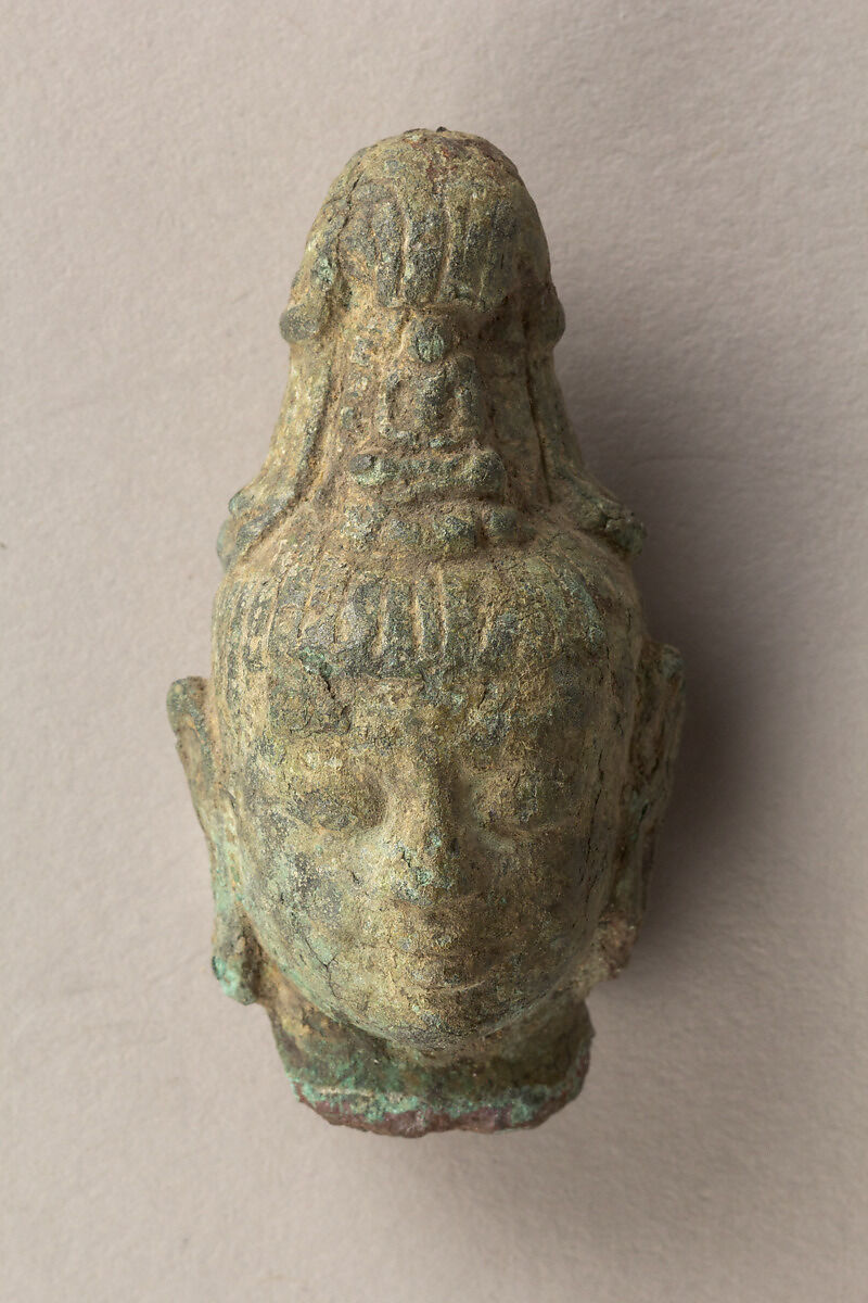 Fragment of a Head of Avalokiteshvara, Bronze, Indonesia (Kalimantan) 