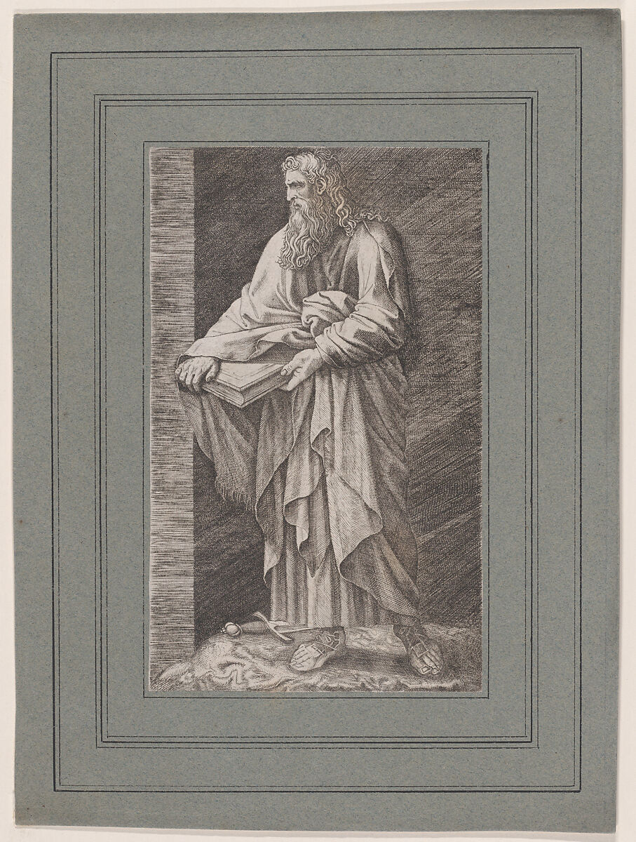 St. Paul (after Lombard), Lambert Suavius (Netherlandish, ca. 1510–by 1576), Engraving 