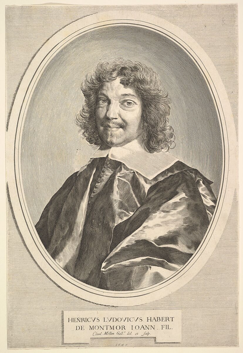 Henri-Louis Habert de Montmor, Claude Mellan (French, Abbeville 1598–1688 Paris), Engraving; first state of three (BN) 
