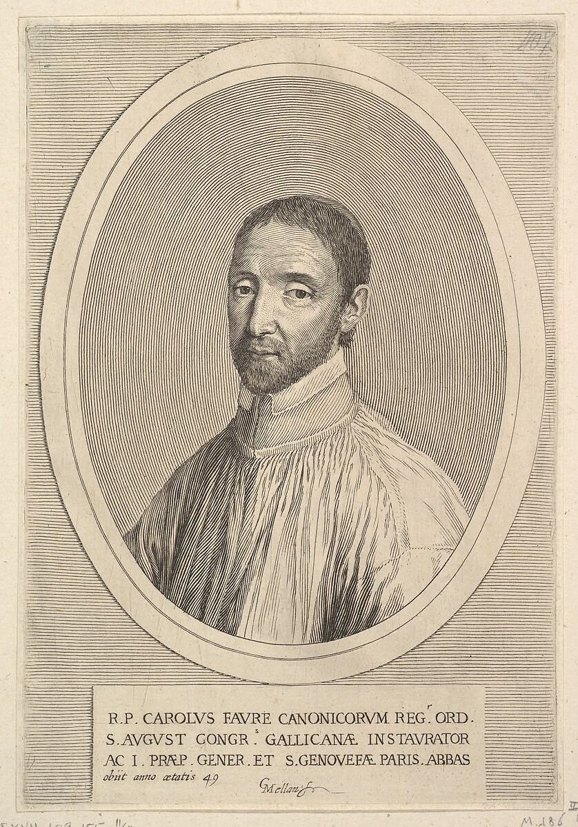 Le Père Charles Faure, Claude Mellan (French, Abbeville 1598–1688 Paris), Engraving; second state of two 