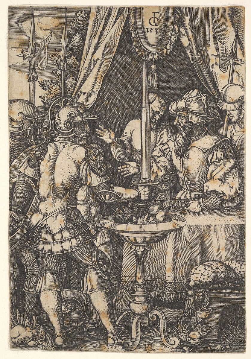 Mucius Scaevola, Master FG (Italian, active mid-16th century), Engraving 