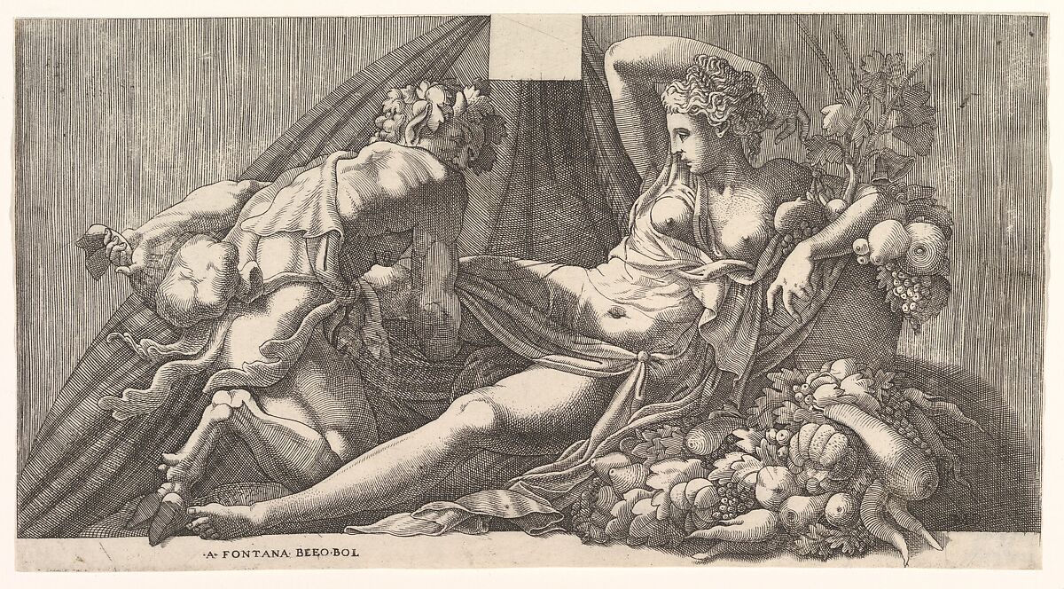 Jupiter and Antiope, Attributed to Master FG (Italian, active mid-16th century), Engraving 