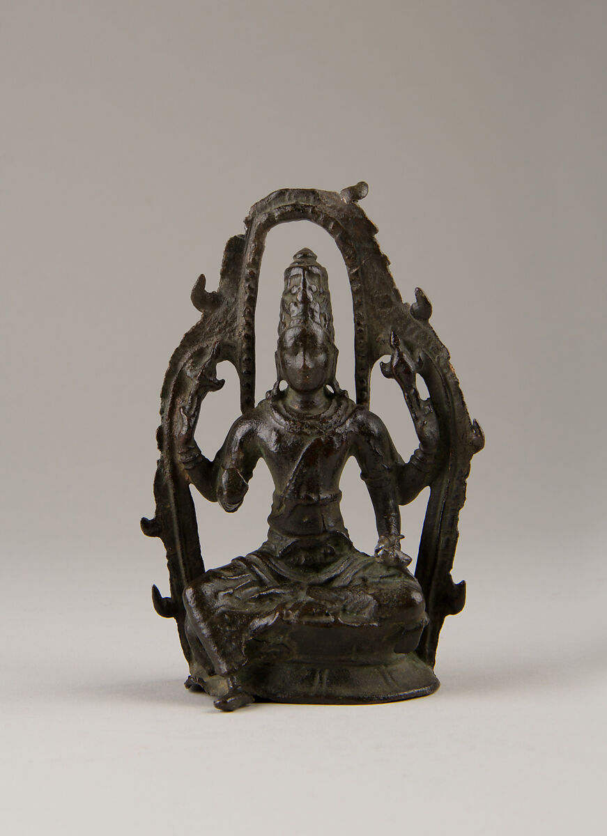 Seated Vishnu, Copper alloy, India (Tamil Nadu) 