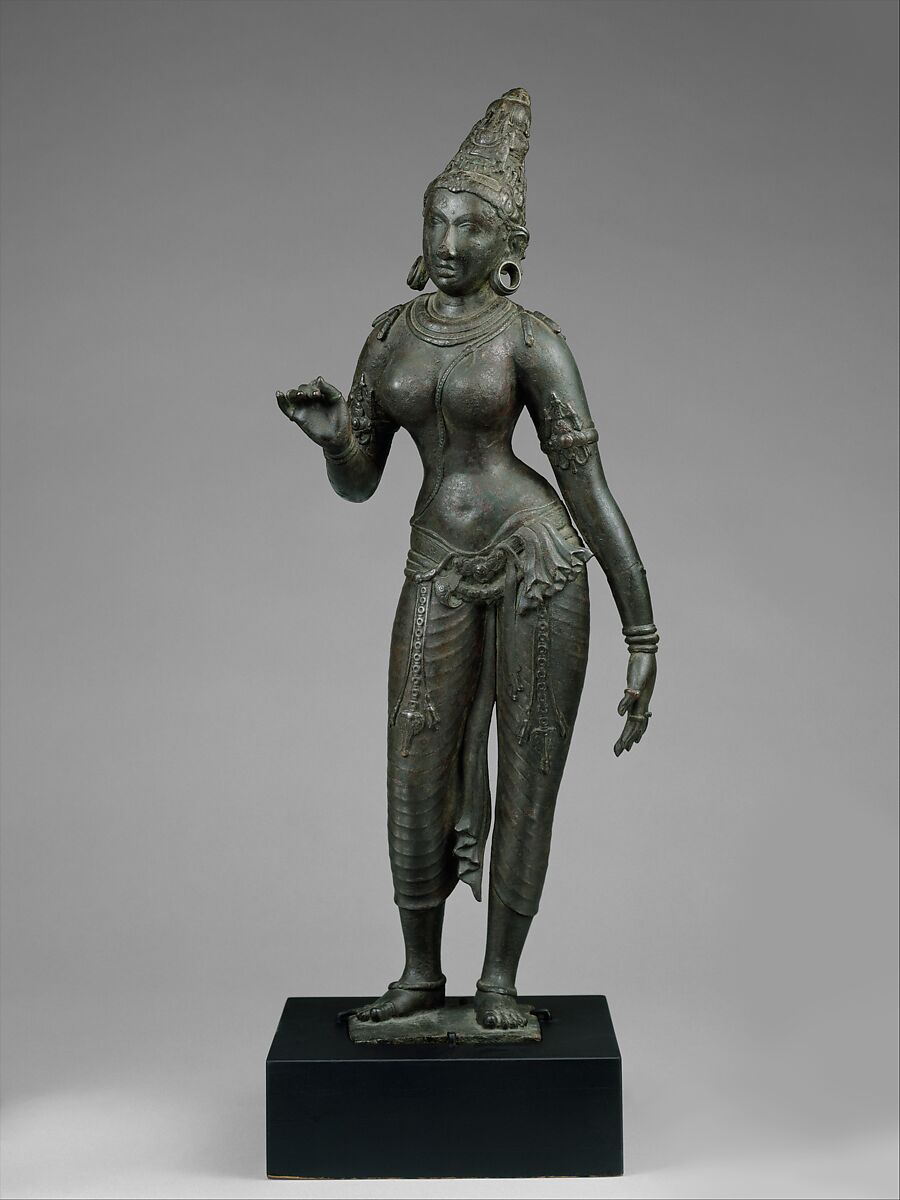 Standing Parvati, Copper alloy, Indian (Tamil Nadu) 