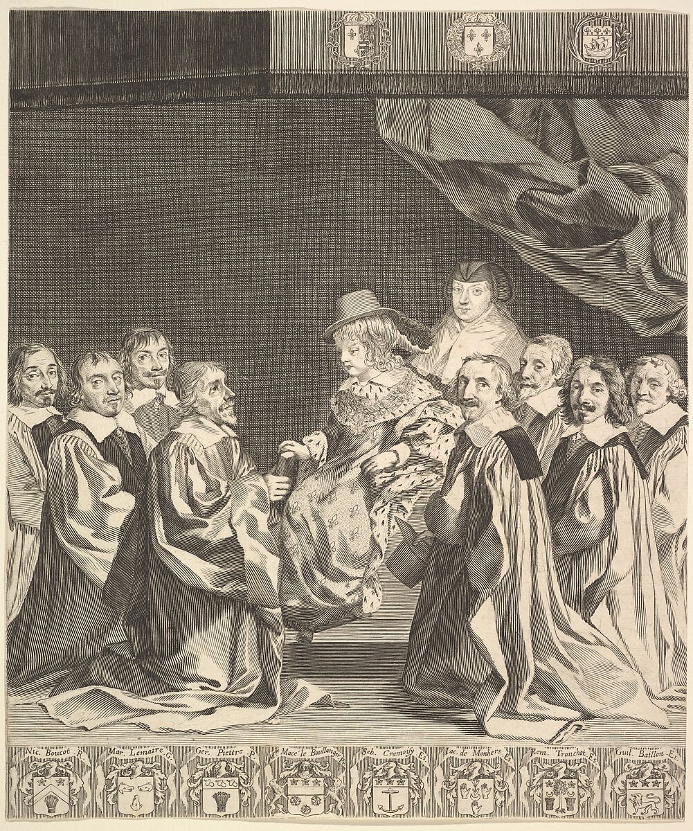 Frontispiece: Les Ordonnances royaux, Claude Mellan (French, Abbeville 1598–1688 Paris), Engraving; second state of two (BN) 