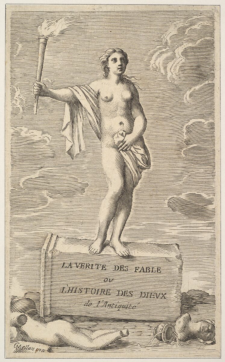 Feminine Figure, Claude Mellan (French, Abbeville 1598–1688 Paris), Engraving;second state of three (BN) 