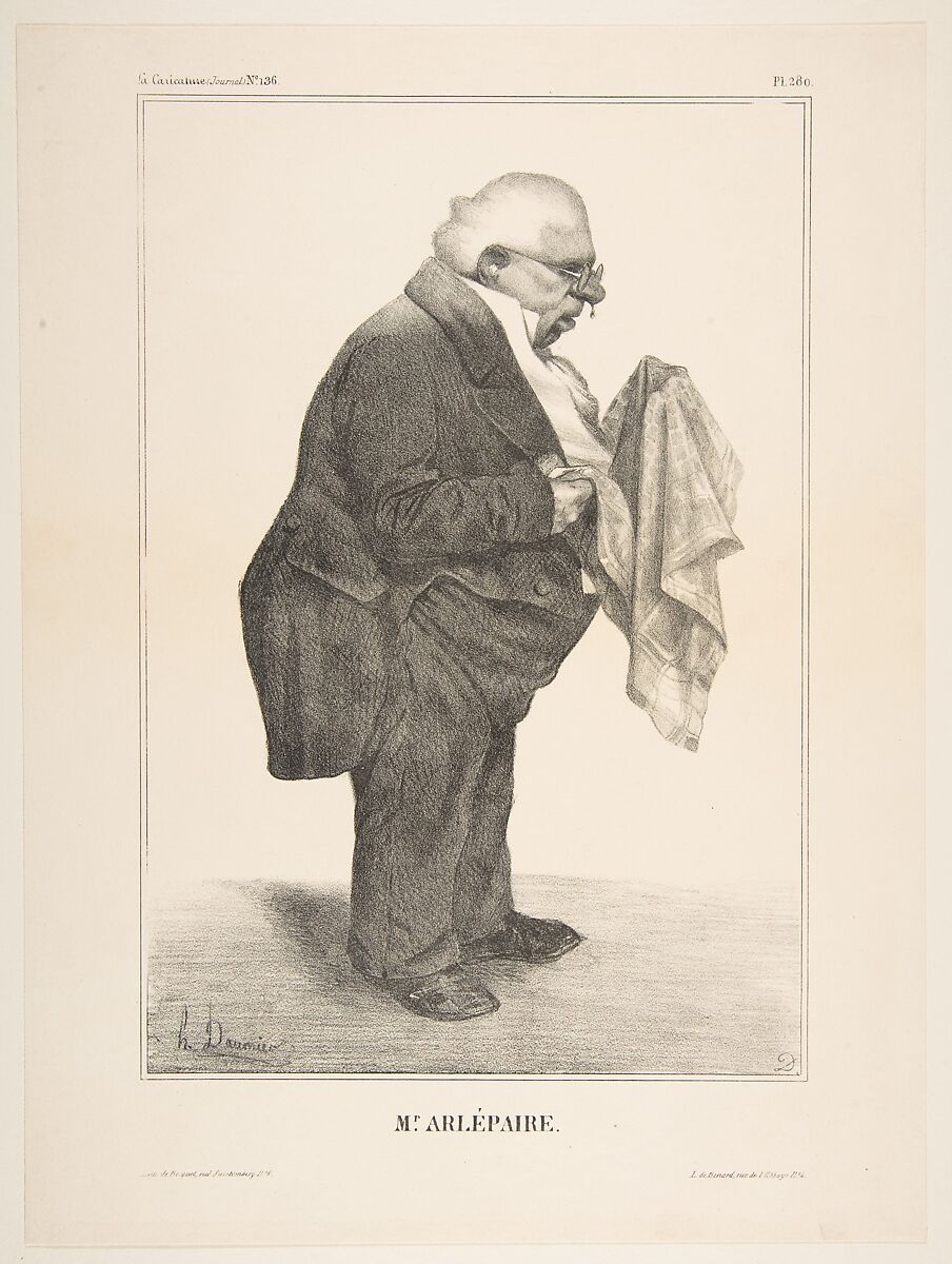 Harlé Père, published in "La Caricature", Honoré Daumier (French, Marseilles 1808–1879 Valmondois), Lithograph 
