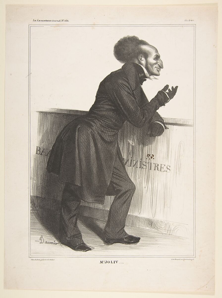 Adolphe Jollivet, published in "La Caricature", Honoré Daumier (French, Marseilles 1808–1879 Valmondois), Lithograph 