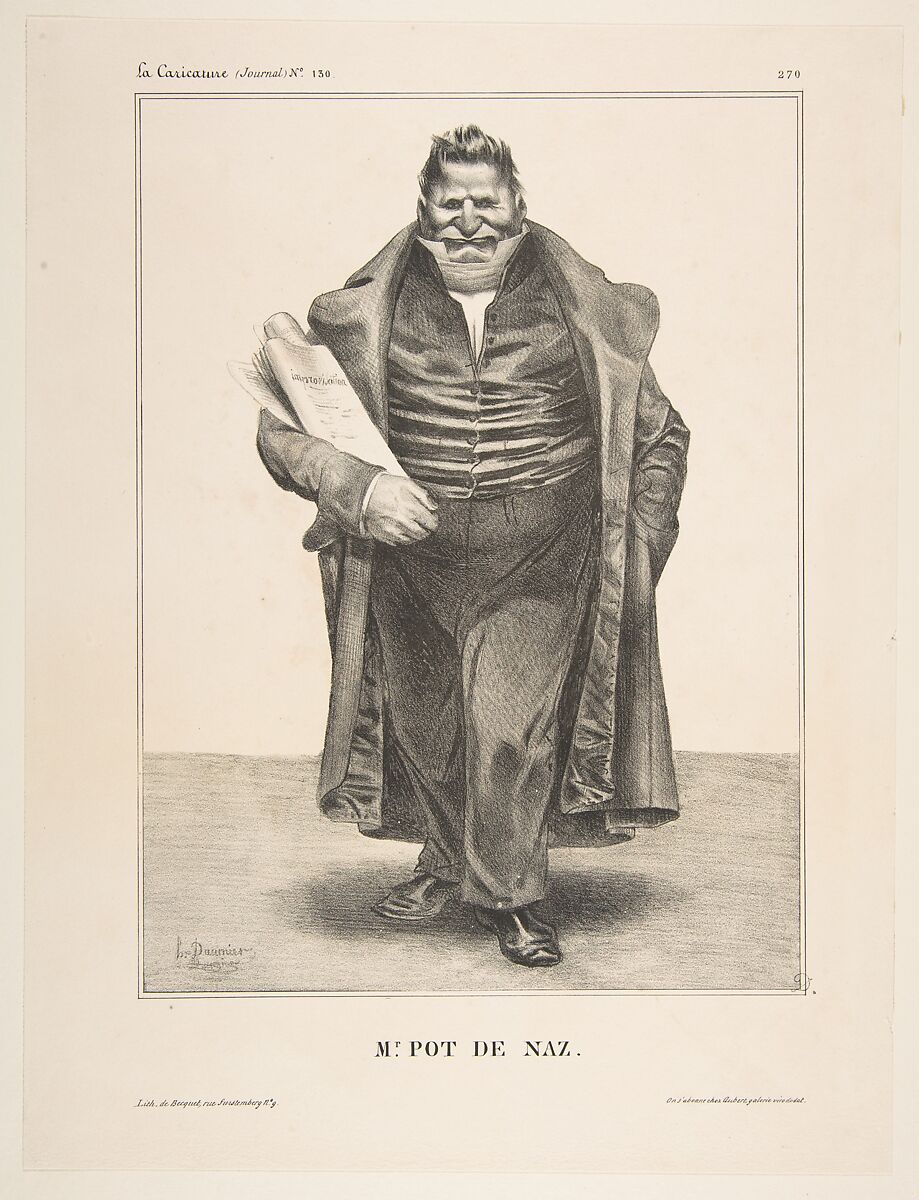 De Podenas, published in "La Caricature", Honoré Daumier (French, Marseilles 1808–1879 Valmondois), Lithograph 