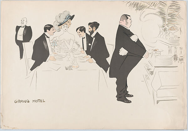 Grand Hotel (Henri Letellier, Marthe Letellier, SEM and Paul Helleu), from Monte Carlo, 2nd Serie, Georges Goursat [Sem] (French, Perigueux 1863–1934 Paris), Color lithograph 