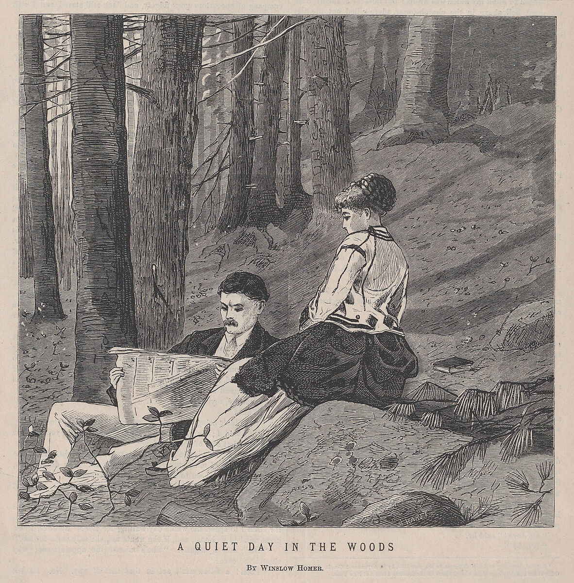 A Quiet Day in the Country (from "Appleton's Journal," Vol. III), Formerly attributed to Winslow Homer (American, Boston, Massachusetts 1836–1910 Prouts Neck, Maine), Wood engraving