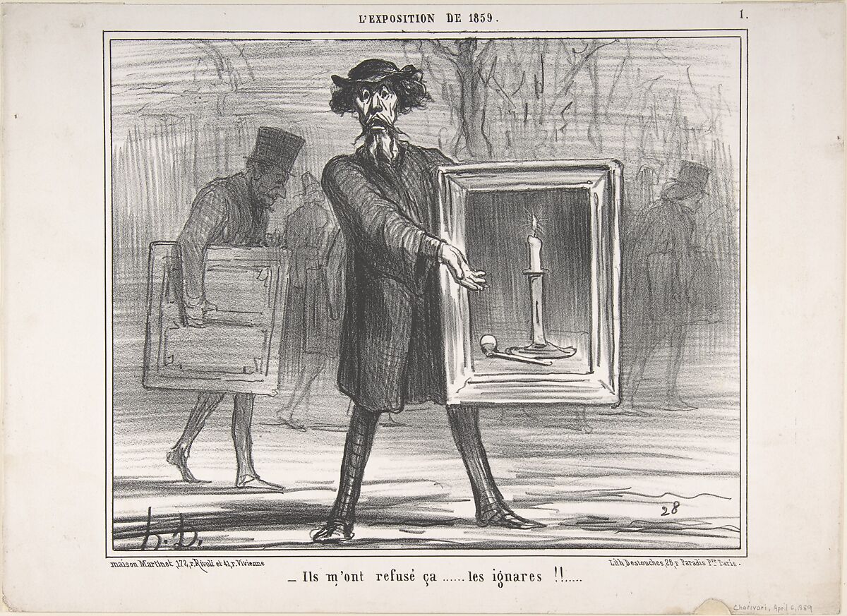 They Refused This...the Ignoramuses!! (Ils m'ont refusé ça...les ignares!!), Honoré Daumier (French, Marseilles 1808–1879 Valmondois), Lithograph; second state 