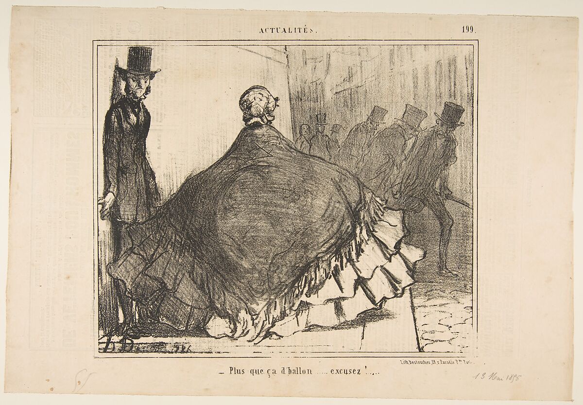 Plus que ça d'ballon...excusez!, from Actualités, published in Le Charivari, June 13, 1855, Honoré Daumier (French, Marseilles 1808–1879 Valmondois), Lithograph; second state of two (Delteil) 