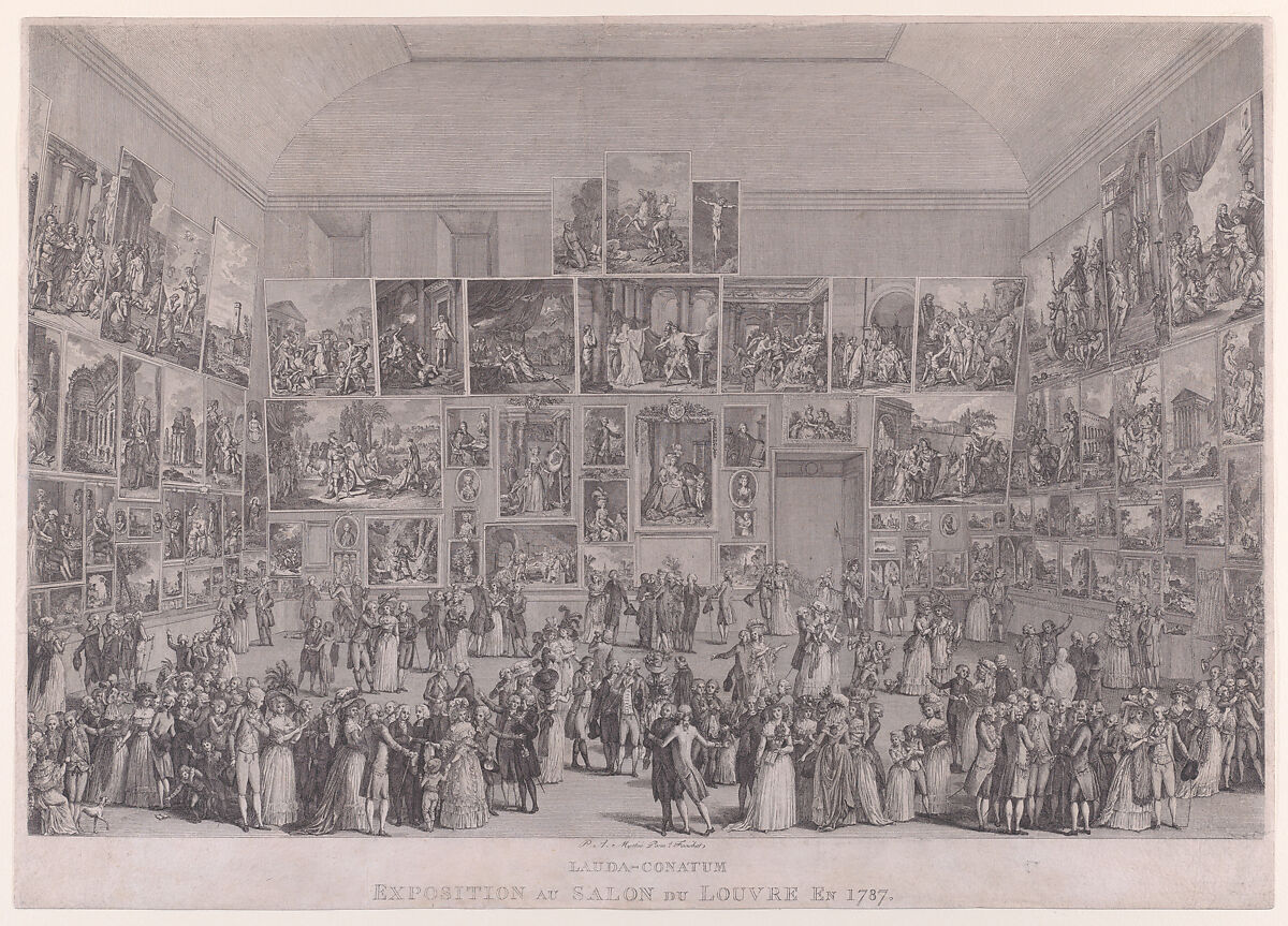 Exposition au Salon du Louvre en 1787, Pietro Antonio Martini (Italian, Trescali 1738–1797 Parma), Etching and engraving 