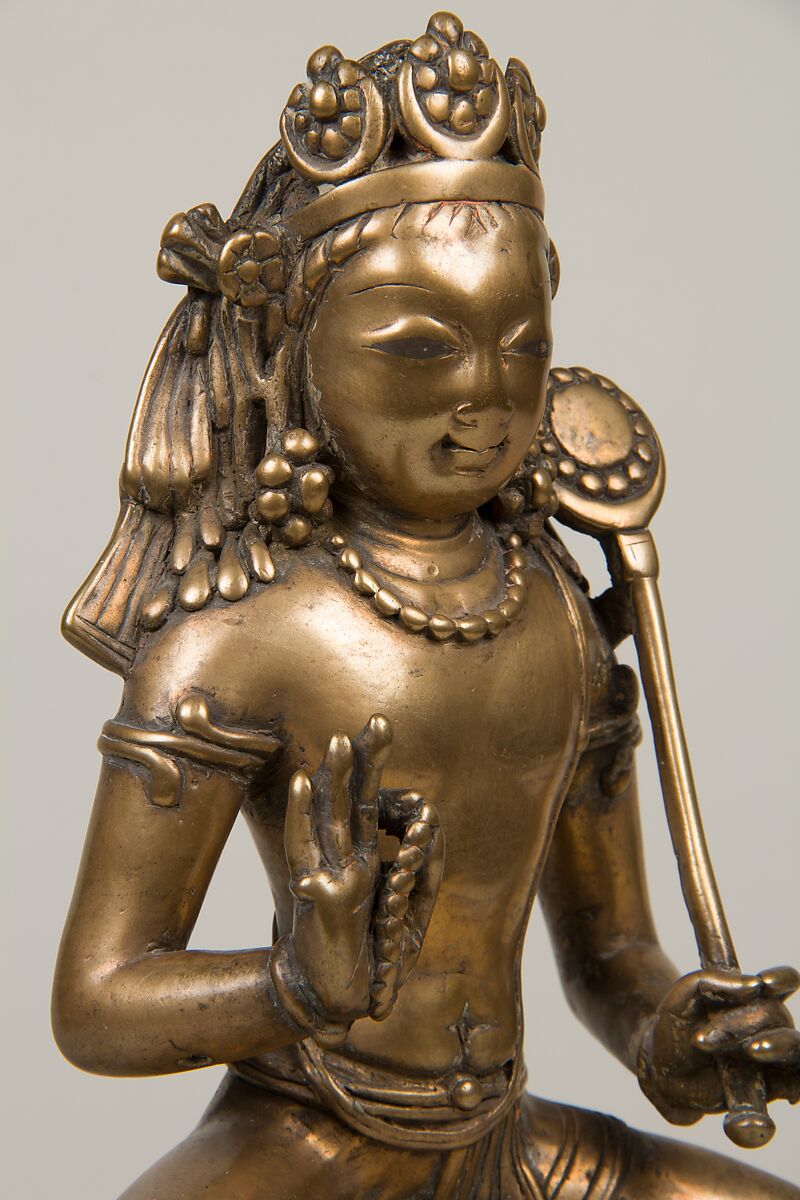 Karttikeya, the God of War, Brass with silver inlay, India (Jammu and Kashmir, ancient kingdom of Kashmir)