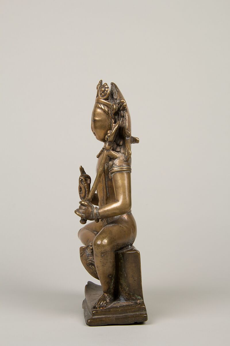Karttikeya, the God of War, Brass with silver inlay, India (Jammu and Kashmir, ancient kingdom of Kashmir)