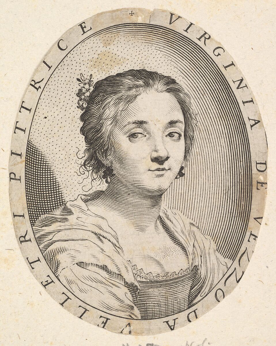 Virginia da Vezzo, Wife of Simon Vouet, Claude Mellan (French, Abbeville 1598–1688 Paris), Engraving 
