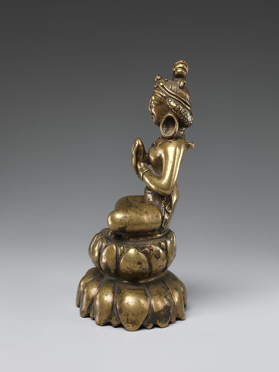 Tara, Brass inlaid with silver and copper, Pakistan (Swat Valley region)