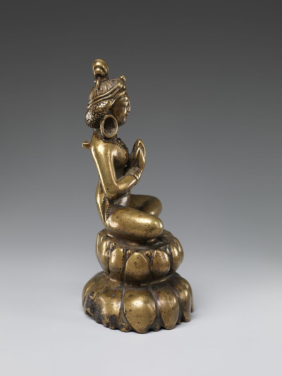 Tara, Brass inlaid with silver and copper, Pakistan (Swat Valley region)