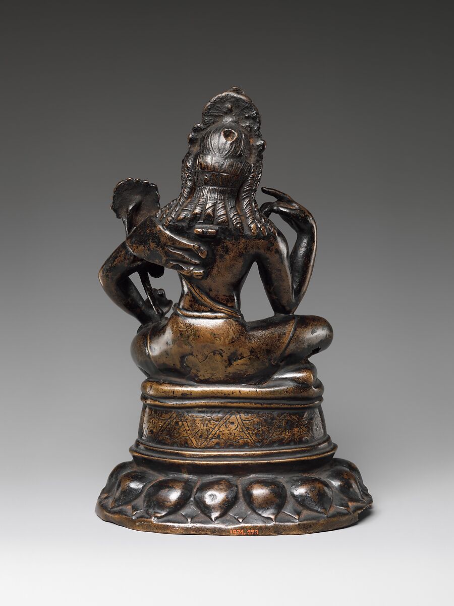 Avalokiteshvara Padmapani, Bronze inlaid with silver and copper, Pakistan (Swat Valley)