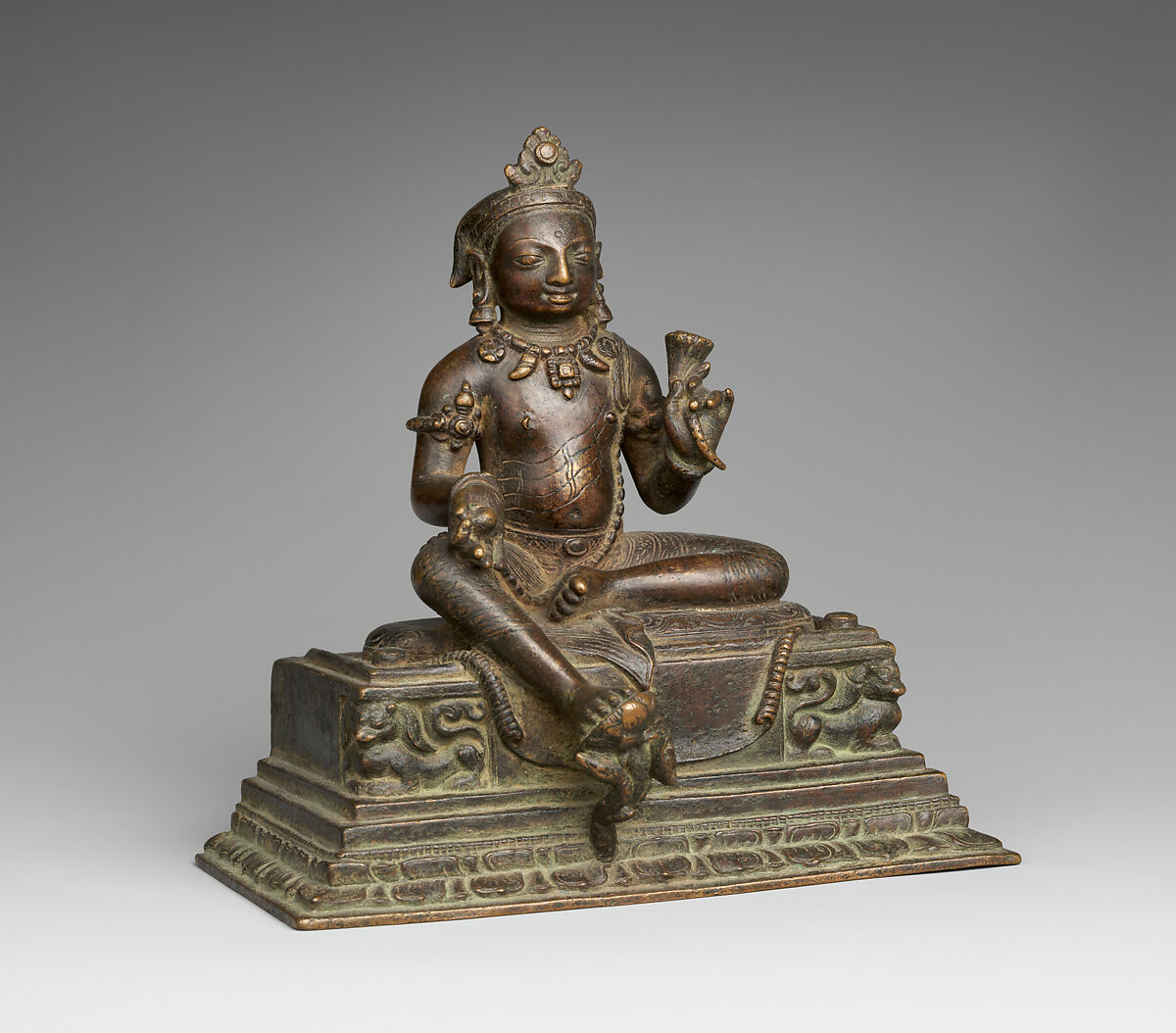 The Bodhisattva Manjushri as a Youth, Copper alloy, Nepal, Kathmandu Valley 