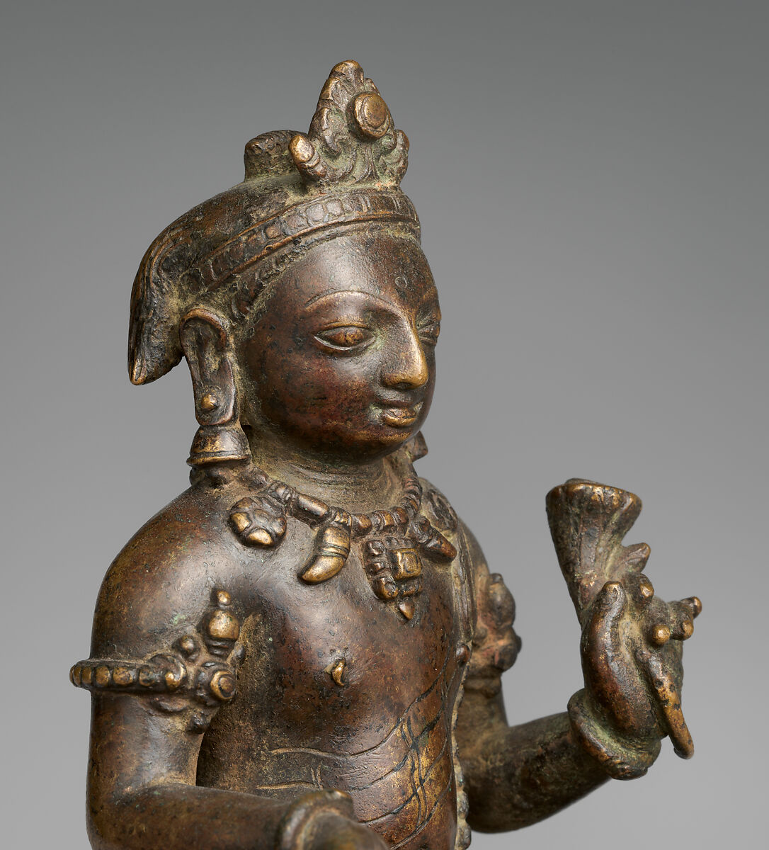 The Bodhisattva Manjushri as a Youth, Copper alloy, Nepal, Kathmandu Valley