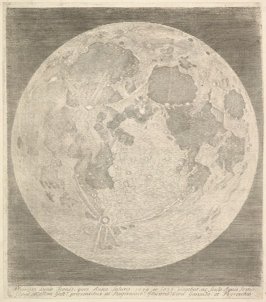 Full Moon, Claude Mellan (French, Abbeville 1598–1688 Paris), Engraving; first state of two (BN) 
