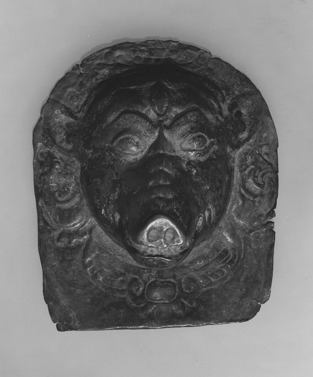 Relief Plaque of Hindu Deity, Probably Processional: Face of Varaha, Repoussé copper alloy, Nepal (Kathmandu Valley) 