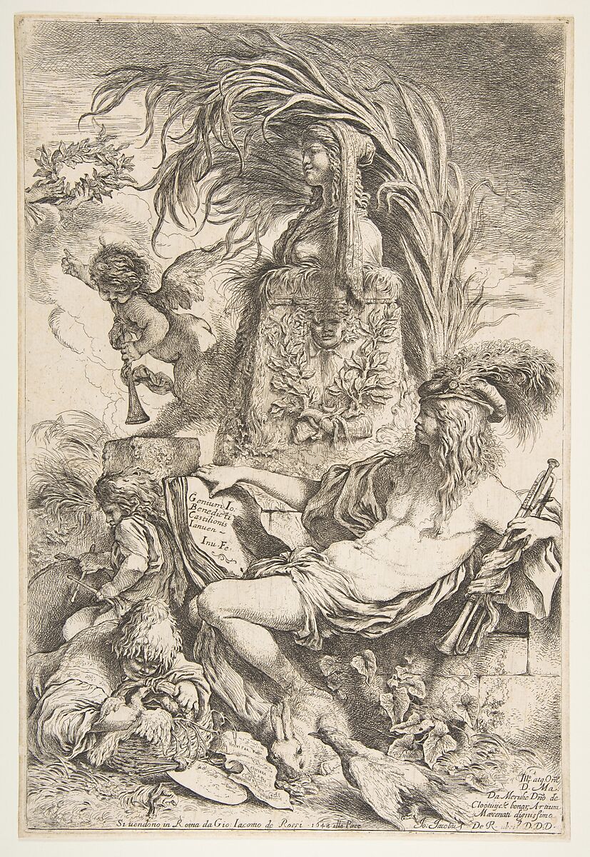 The Genius of Castiglione, Giovanni Benedetto Castiglione (Il Grechetto) (Italian, Genoa 1609–1664 Mantua), Etching 