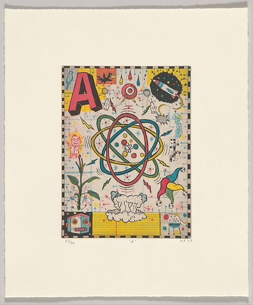 Max and Gaby's Alphabet, Tony Fitzpatrick (American, 1958–2025), Suite of 26 color etchings